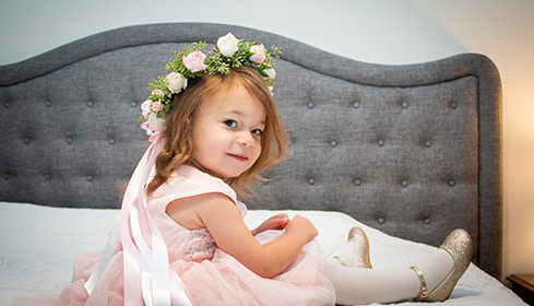 Getting ready for mommy's wedding'